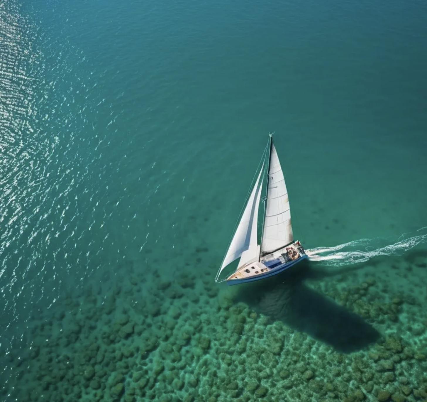 Sail boat hire on open water